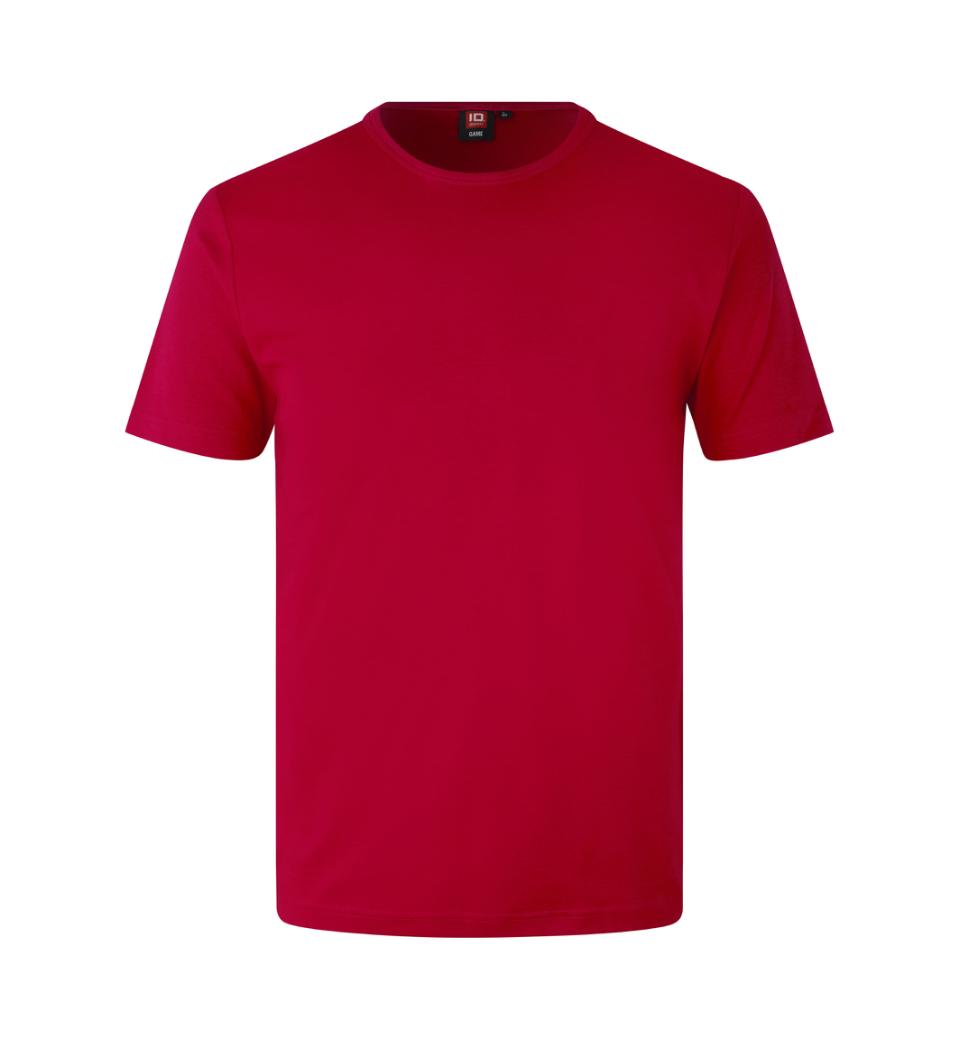 ID Interlock T-shirt i Rød - Klassisk Herre T-shirt