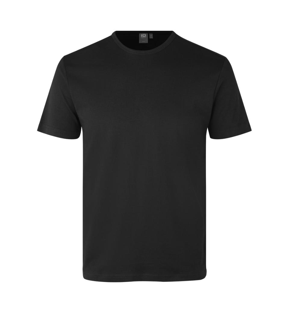 ID Interlock T-shirt 0517 i Sort – Klassisk Herre T-shirt