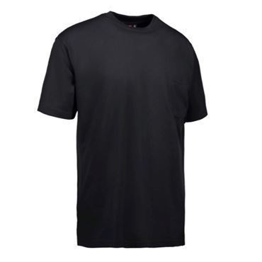 ID T-time T-shirt med brystlomme – Sort til mænd