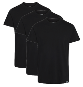 Mads Nørgaard 3-pak Økologiske T-shirts – Sorte Tilbud!