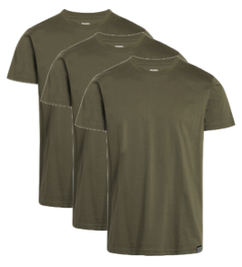 Mads Nørgaard Økologiske T-shirts 3-pak – Army Farve