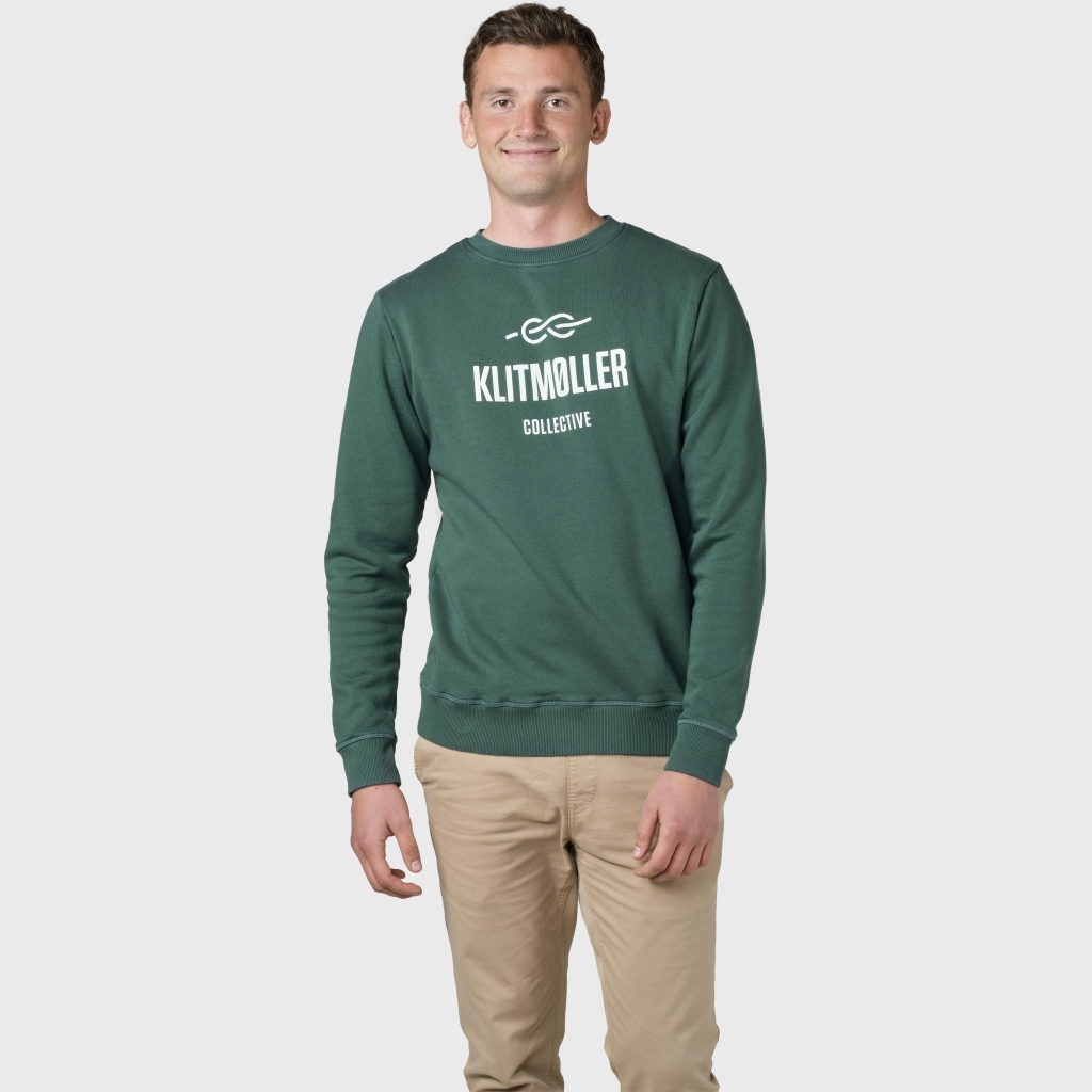 Klitmøller Collective Sweatshirt i Mosgrøn - Økologisk Kvalitet