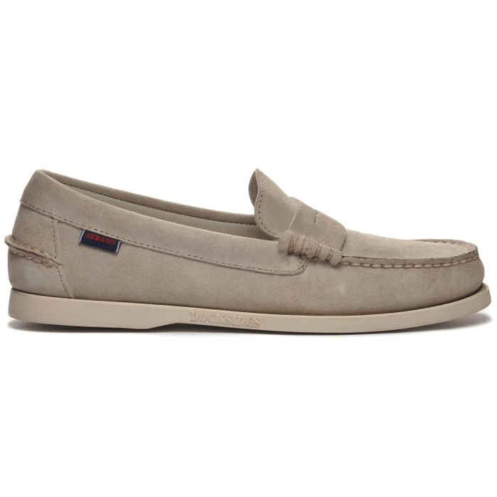 Sebago Dan Boat Loafers – Ruskind i Brown Taupe Tilbud