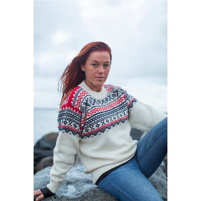 Norsk Uld Striktrøje fra Wool Of Scandinavia - X-large
