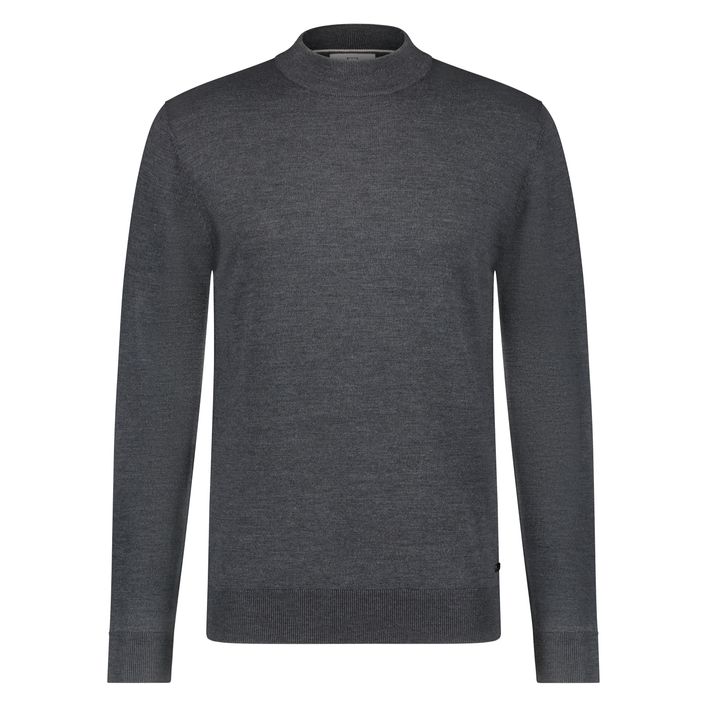 BERRY KNITWEAR: Merino-strik med høj hals og lange ærmer