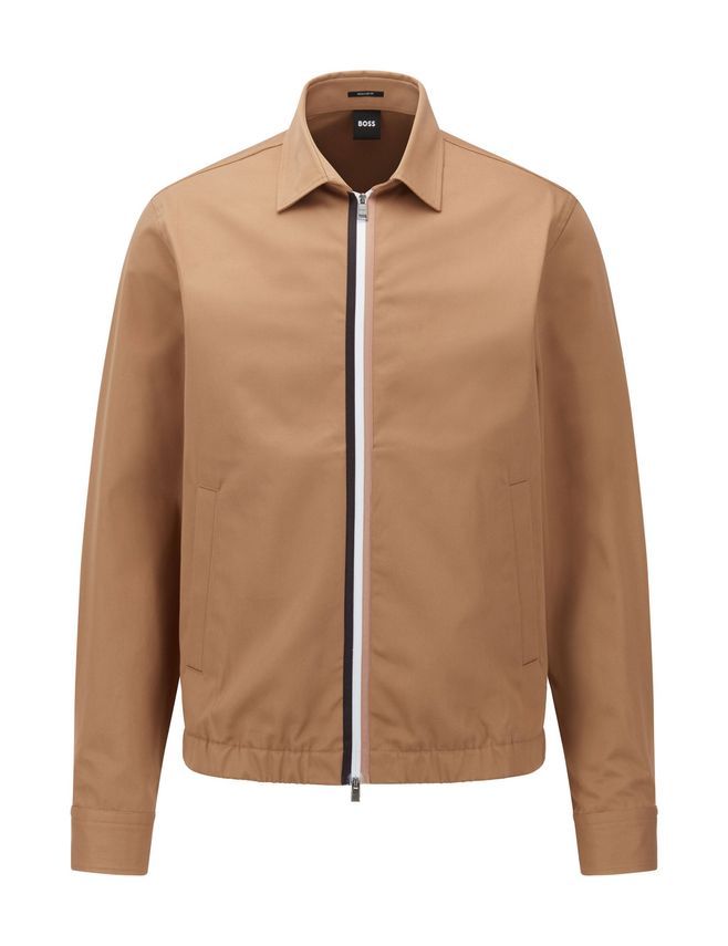 BOSS Orange Overshirt med Lynlås - 100% Bomuld