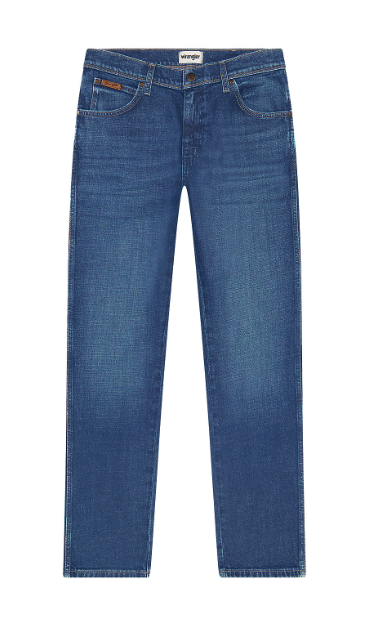 Wrangler Texas Slim Stretch Jeans – Blå med Slidtilbud!
