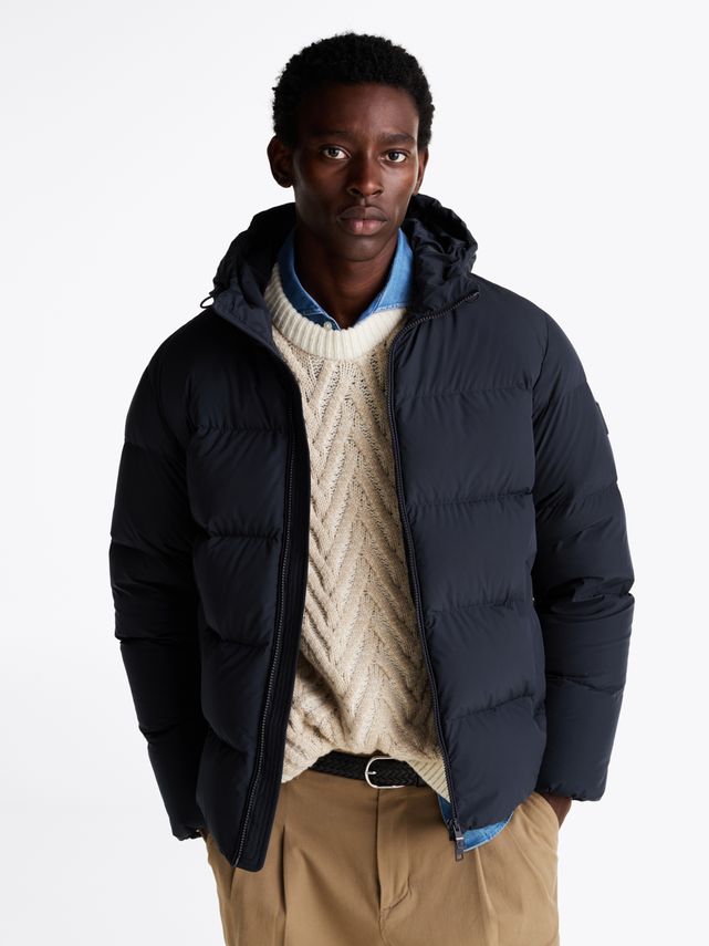 Nedjakke med hætte fra Tommy Hilfiger - Fantastisk tilbud!