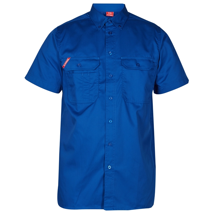 Fe-engel Kortærmet Herreskjorte - Surfer Blue-43 44