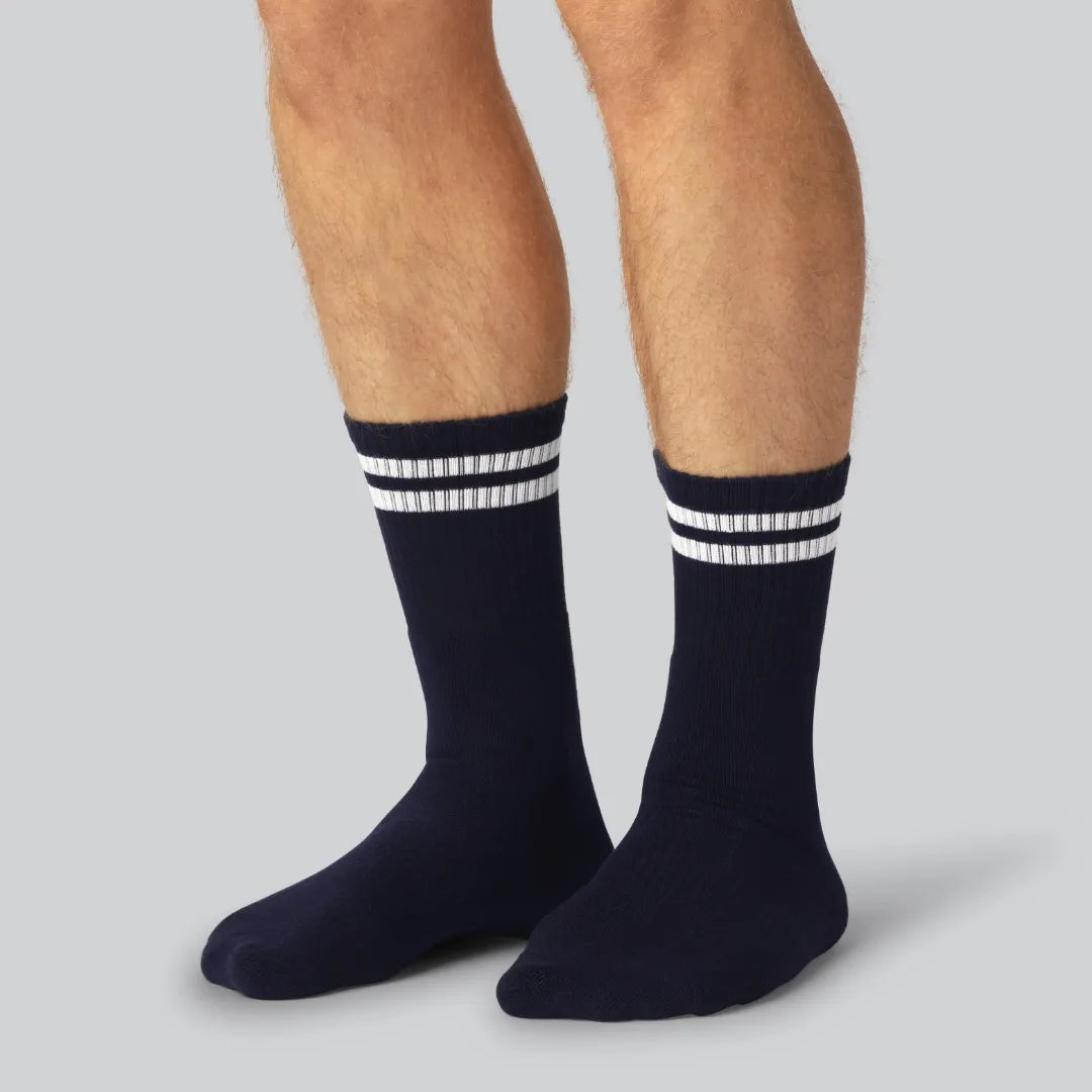 Bambus Tennisstrømper I Navy Blå Til Mænd