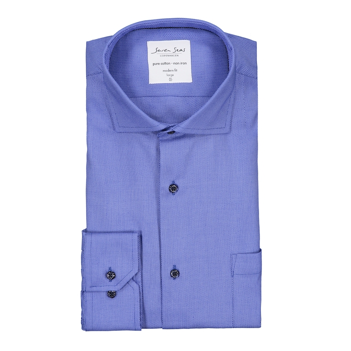Seven Seas Skjorte Modern Fit Ss310 French Blue 43 44-xl