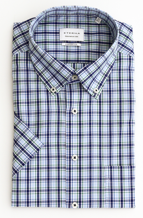 Eterna Comfort Fit Kort ærmet Skjorte 1041 K114 40