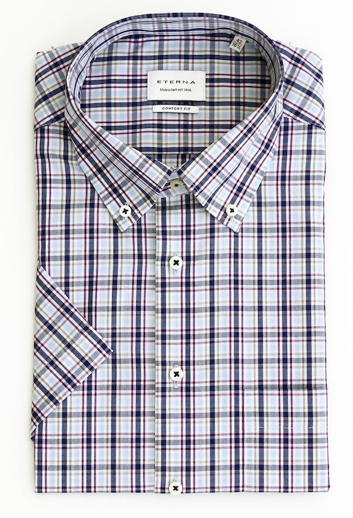 Eterna Comfort Fit Kort ærmet Skjorte 1041 K114 90