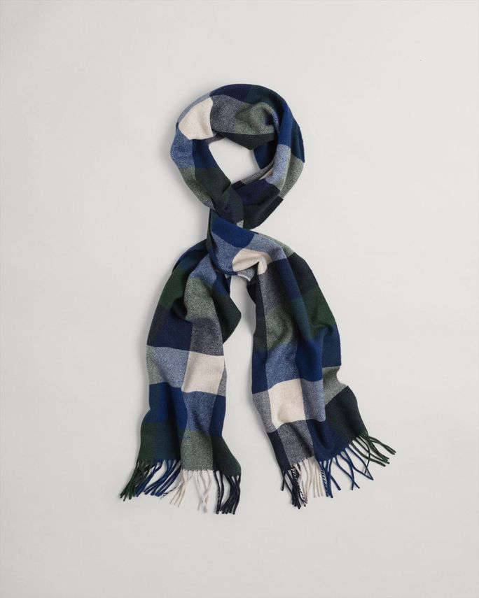 D2  Multi Check Scarf Dk Musta