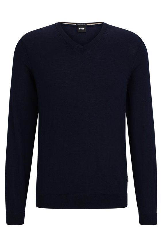 V-hals sweatshirt fra BOSS Black - Melba-P 10241495 01