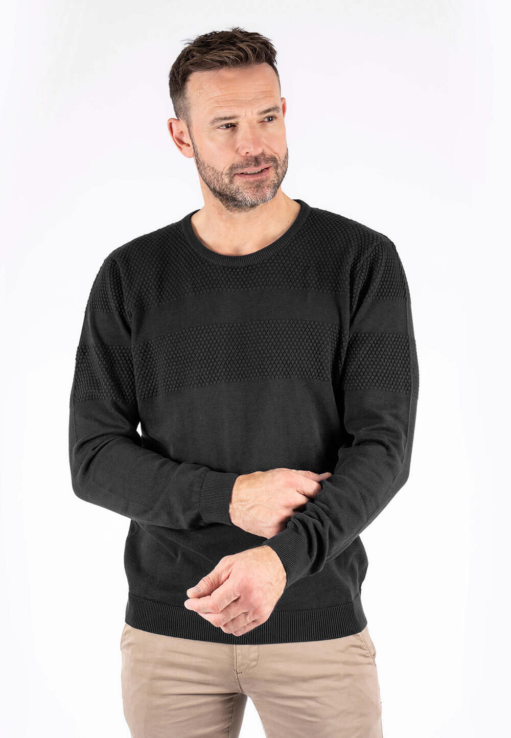 Pre End - Nilson O-strik Med Struktur I Sort