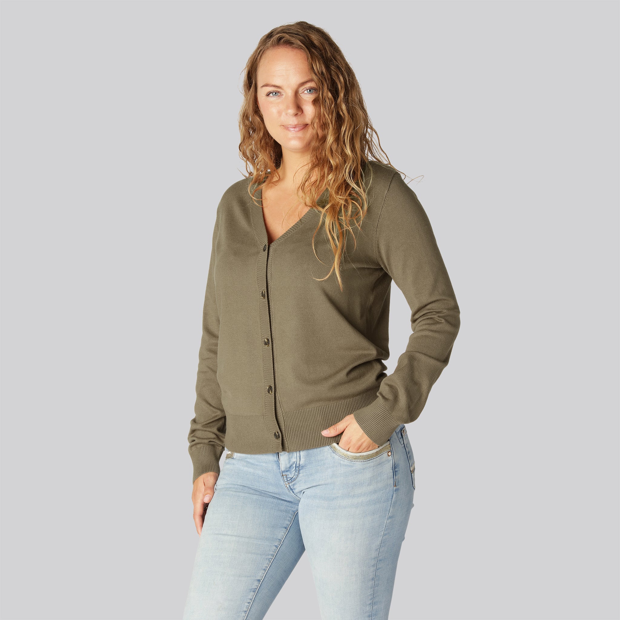 Bambus Cardigan I Sand Til Damer