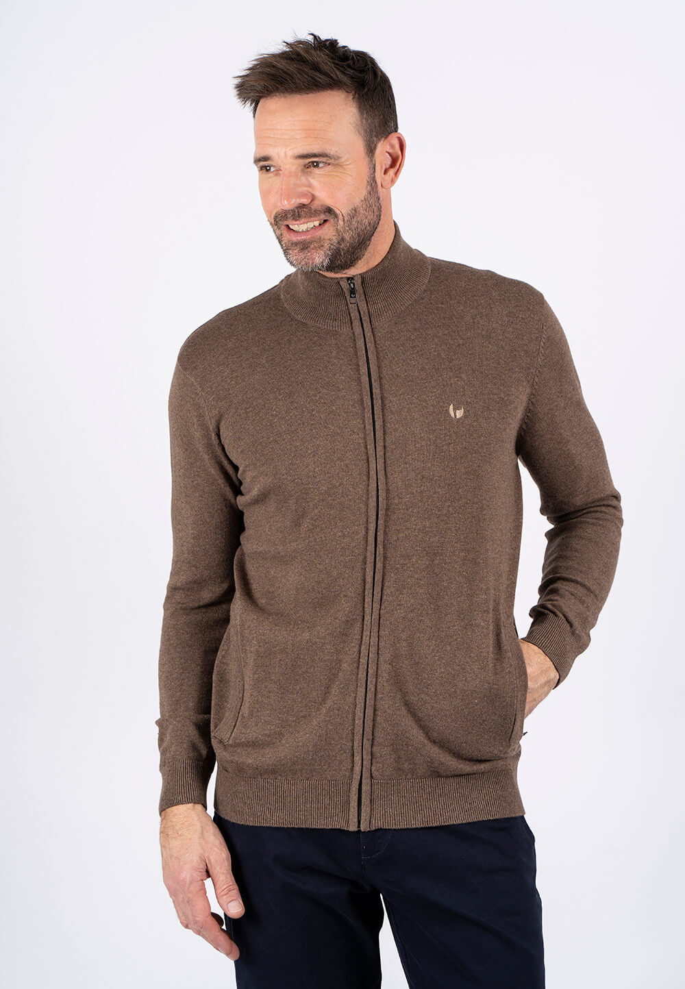 Pre End - Malcom Stik Cardigan I Brun