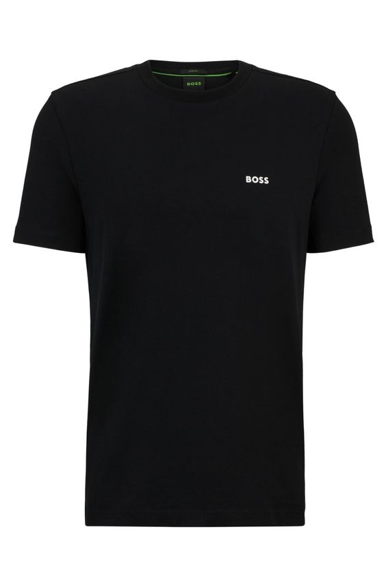 BOSS Green T-shirt med kontrastlogo - Stilfuld komfort Tee