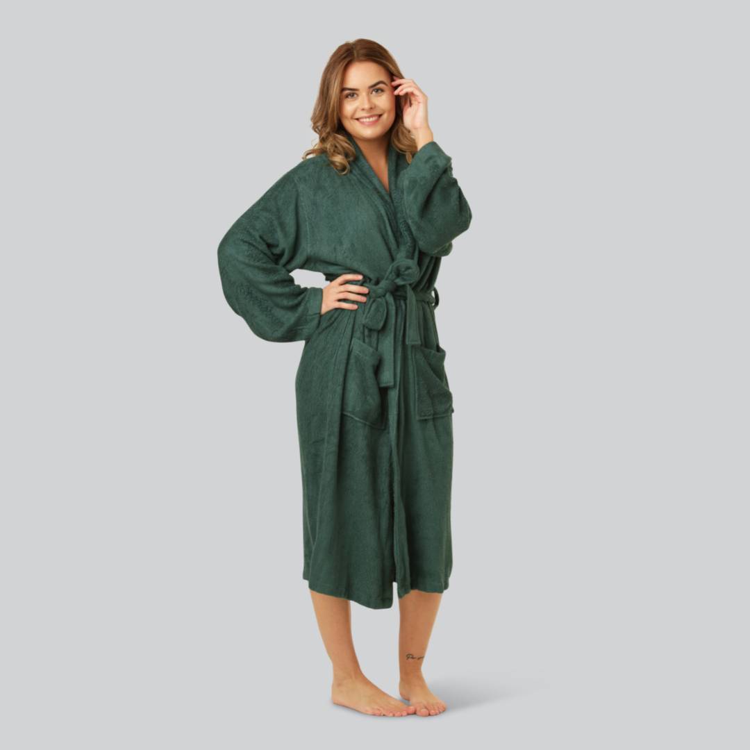 Bambus Morgenkåbe I Grøn Til Kvinder