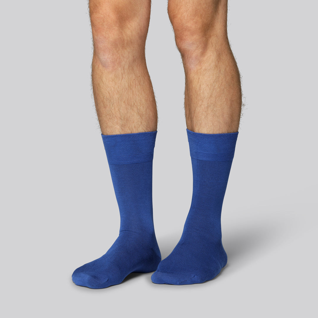 Bambus Strømper I Kongeblå Til Mænd