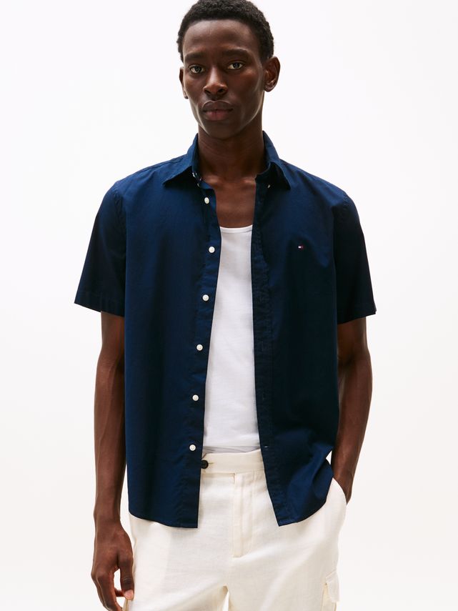 Flex Poplin Solid S S Shirt