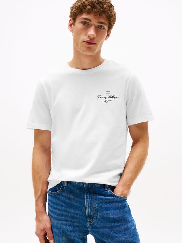 Outline Flag Script Tee