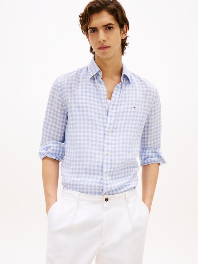 Linen Essential Gingham Rf Shirt