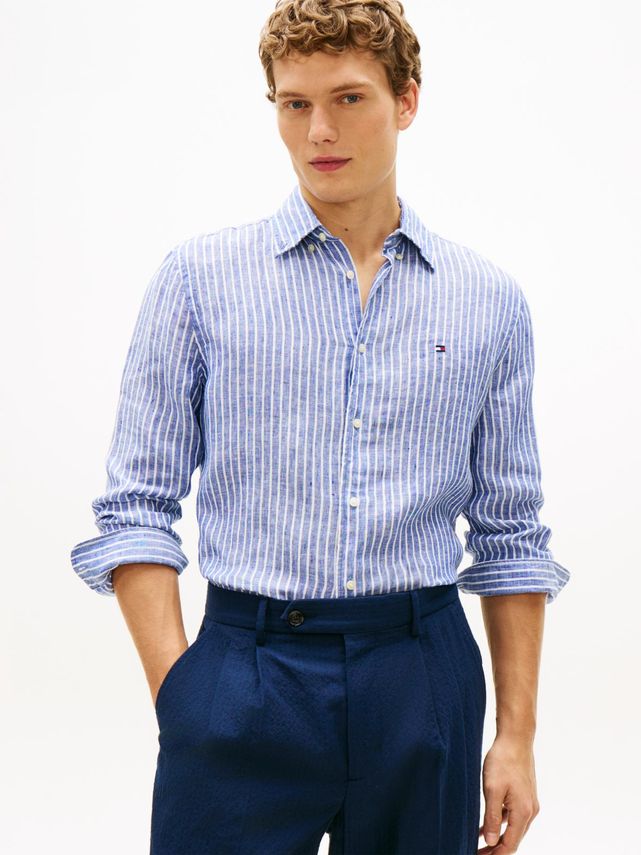 Linen Bengal Stripe Rf Shirt