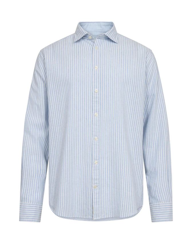 Linen Blend Shirt L S Modern Fit