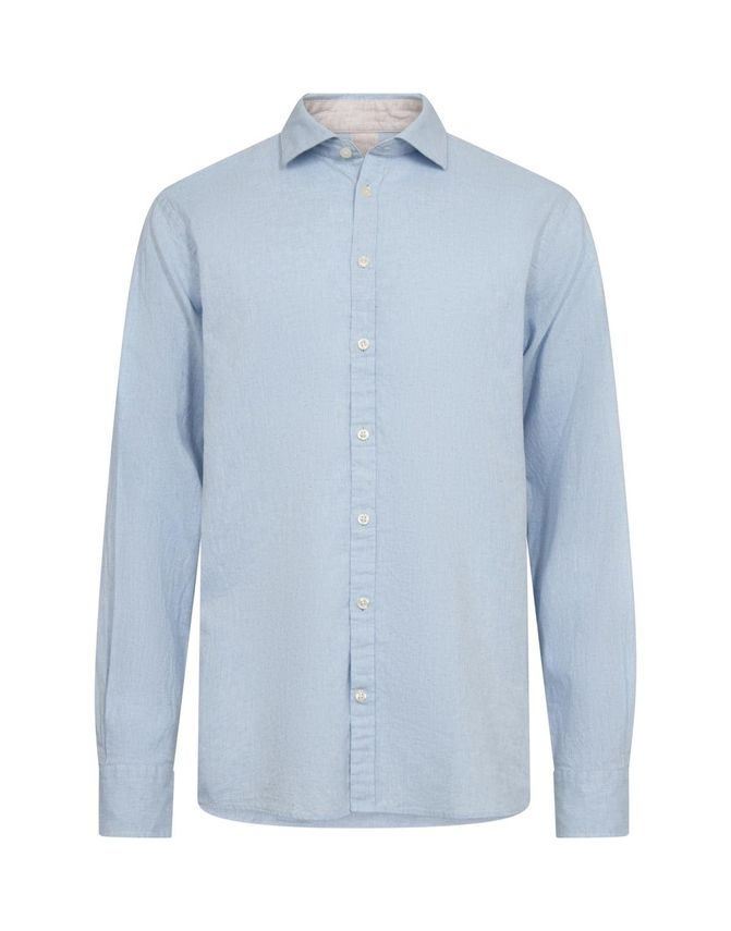 Linen Blend Shirt L S Modern Fit