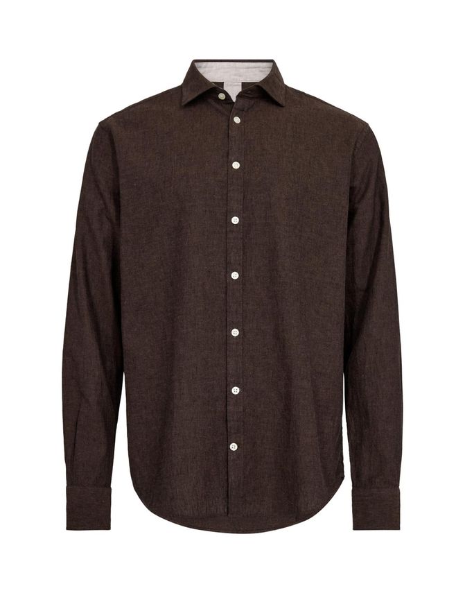 Linen Blend Shirt L S Modern Fit