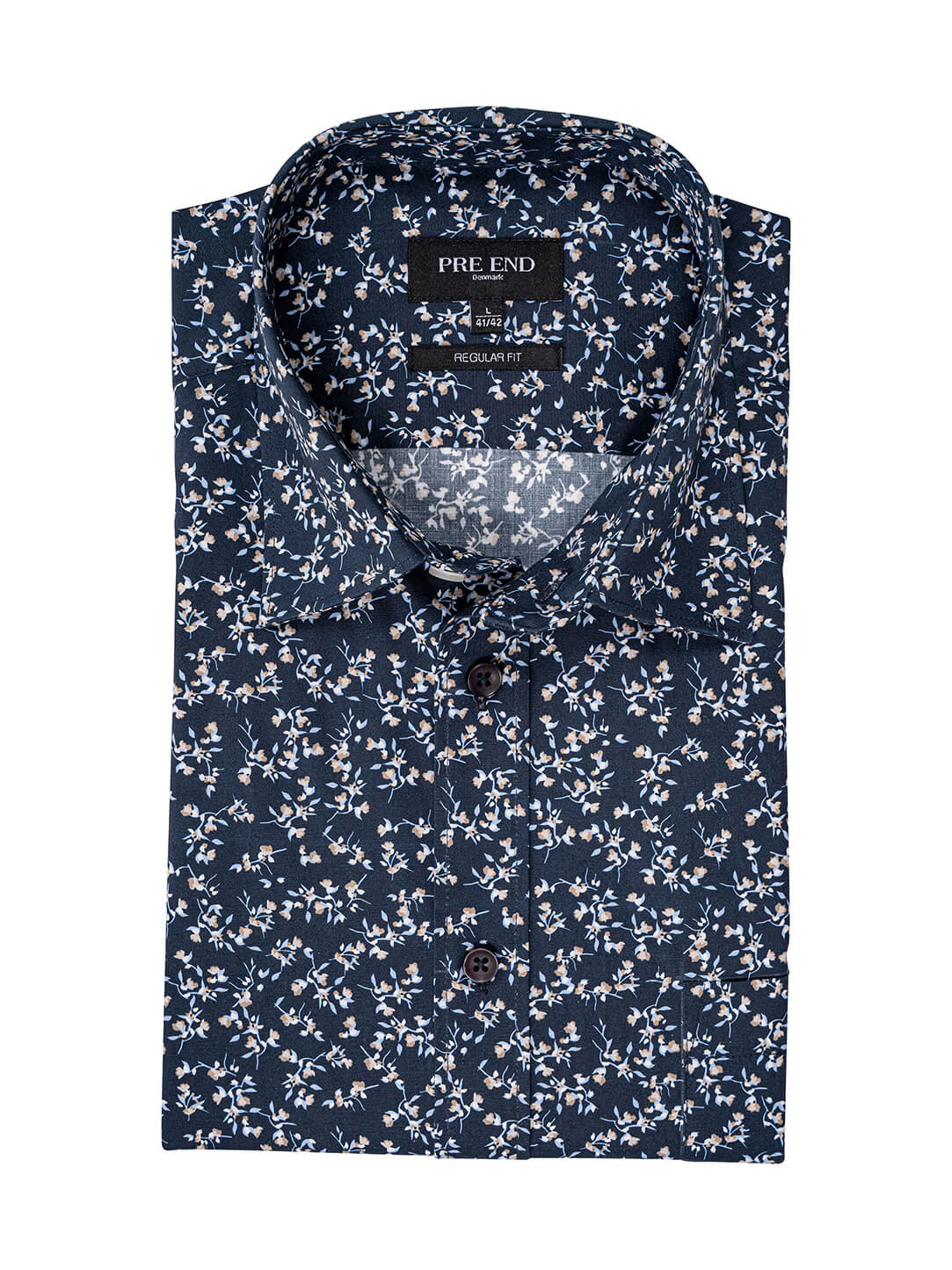 Pre End - Carl Printet Skjorte I Navy