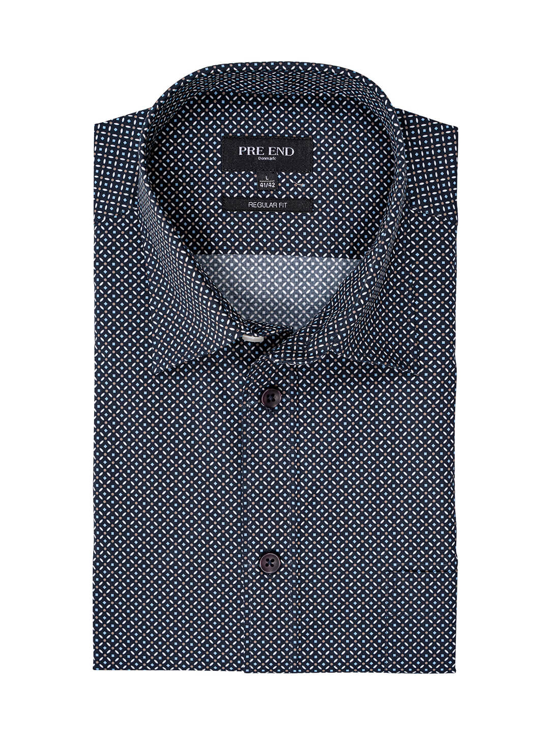 Pre End - Colby Printet Skjorte I Navy