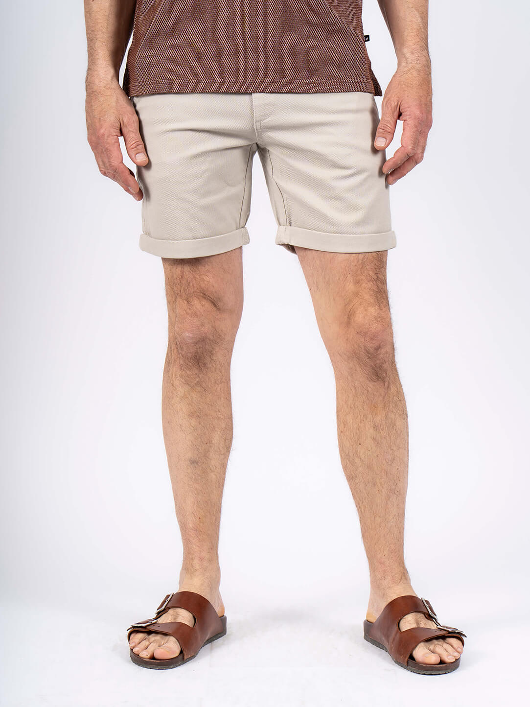 Pre End - Thomas Shorts Med Struktur I Lys Sand