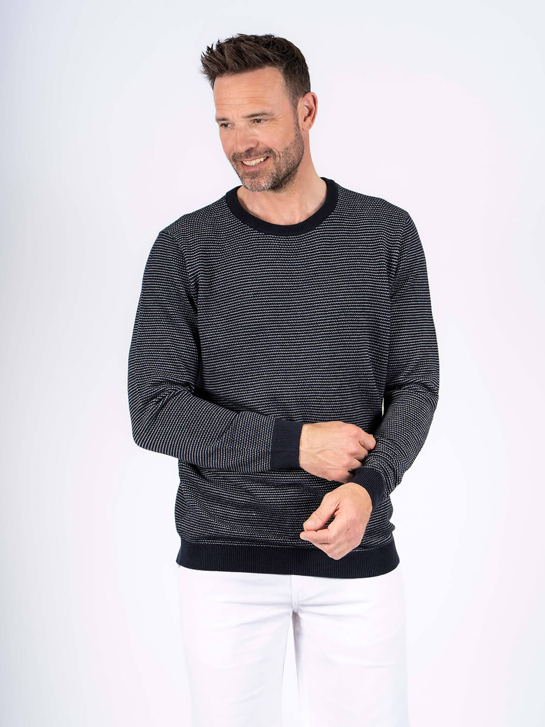 Pre End - Viggo Strik Med O-hals I Navy