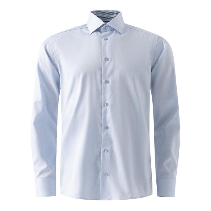 Geometrisk Effekt Signatur Twill Skjorte – Eksklusiv Elegance
