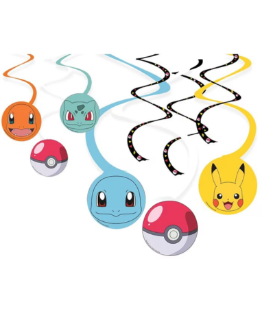 Pokemon Hængende Dekorationer - 6 Stk