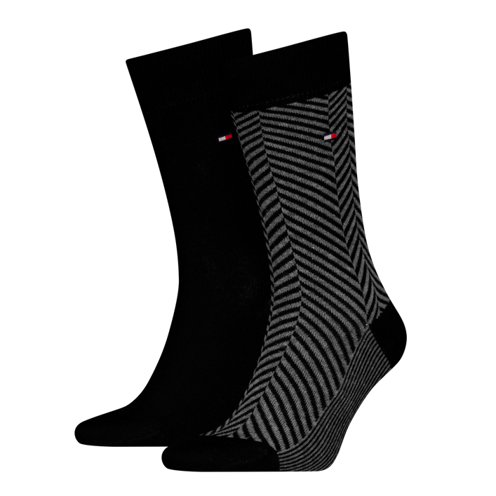 Th Men Sock 2p Irregular Herringb