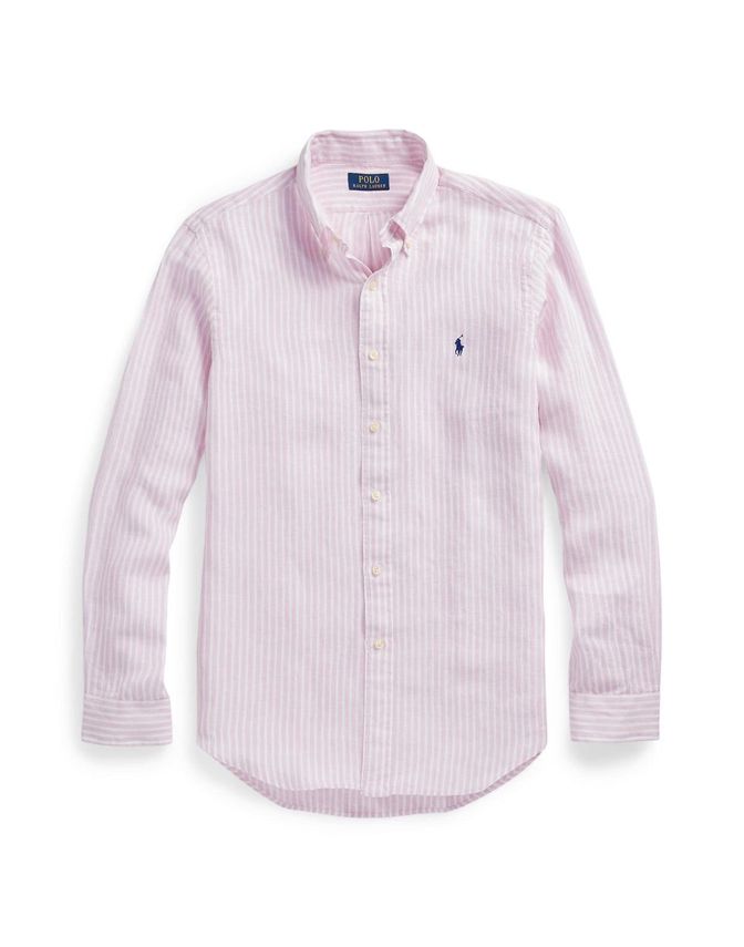 Custom Fit Striped Linen Shirt