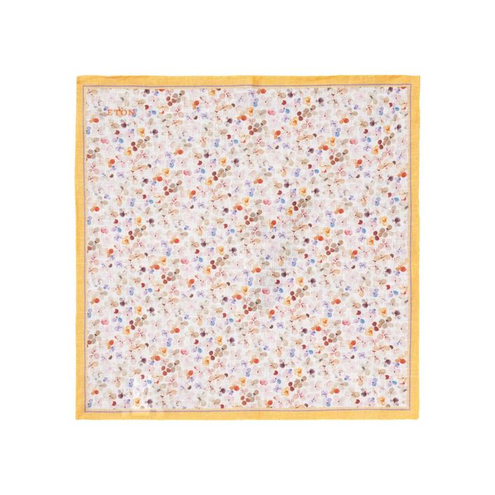 Floral Linen Pocket Square