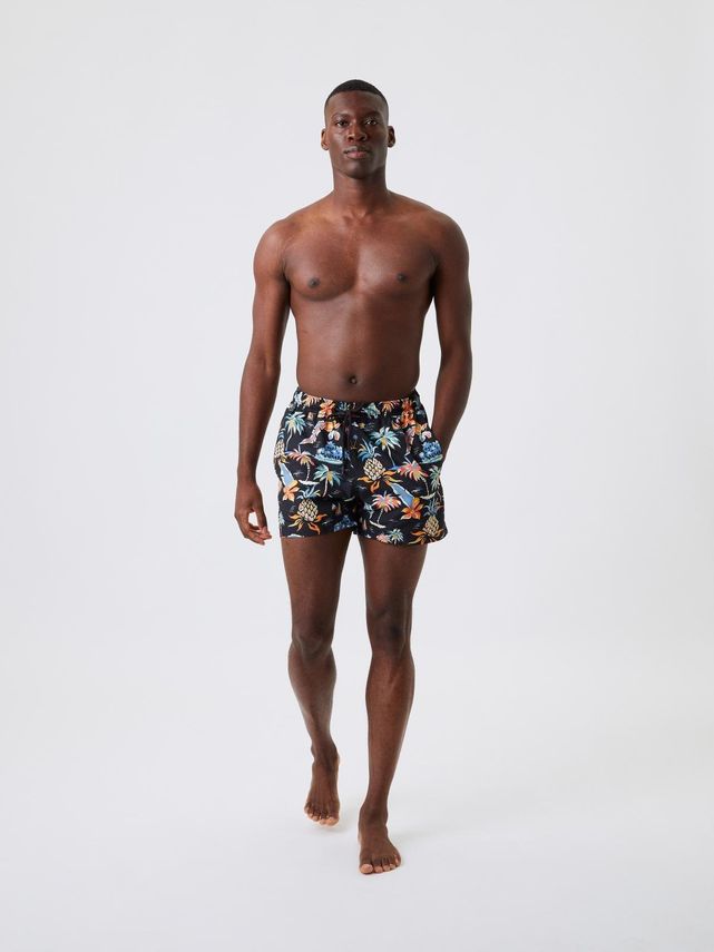 Borg Print Swim Shorts  Bb Ziggy