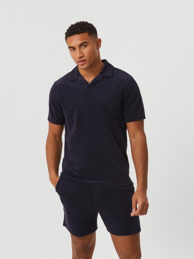 Borg Toweling Polo  Egret