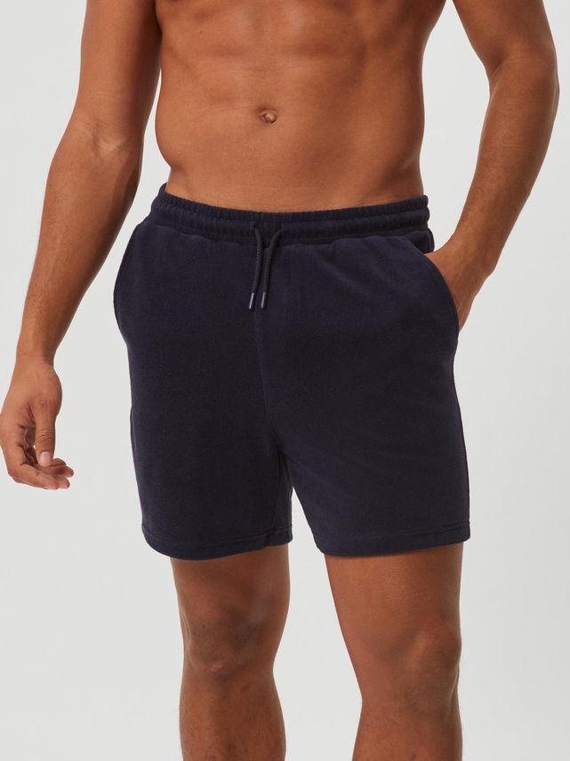 Borg Toweling Pool Shorts  Egret