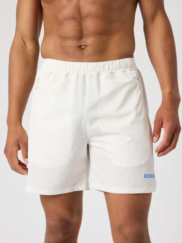 Borg Zip Shorts  Brushed Nickel