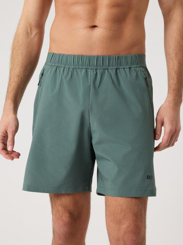 Borg Zip Shorts Brushed Nickel