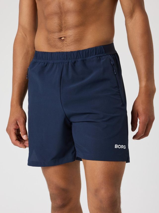 Borg Zip Shorts  Brushed Nickel
