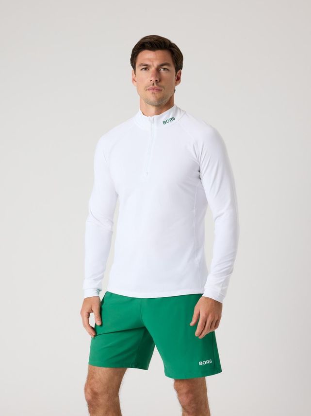 Borg Golf Midlayer Half Zip  Brilliant White