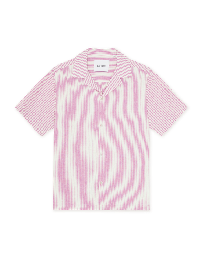 Lukas Stripe Cotton Linen Ss Shirt