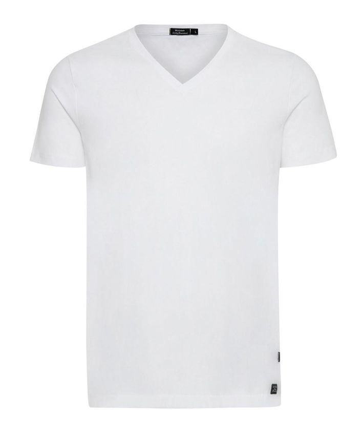 Madelink V-udskæring T-shirt i bomuldsstretch - Stilfuld!